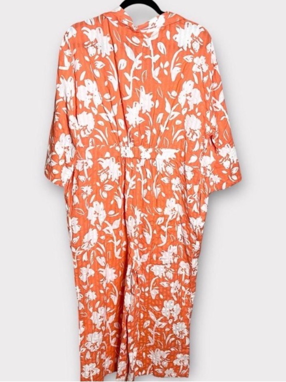 Lucy & Yak Orange Floral Button-Front Jumpsuit - Picture 2 of 5